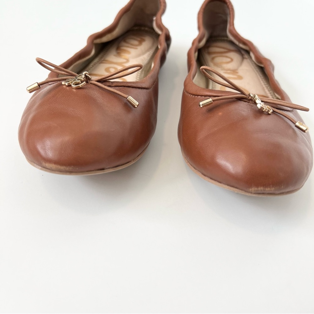 Sam Edelman Women’s Felicia leather flats in brown Neutral ballet flat Size 8.5 - Picture 5 of 8